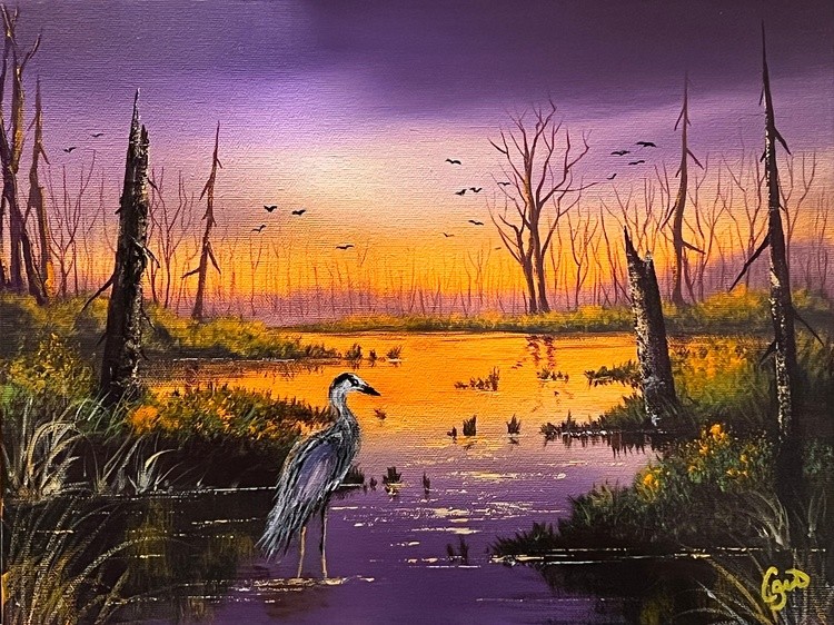 Crane In Swamp