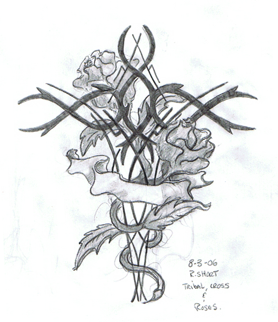 tattoo design (tribal & roses)