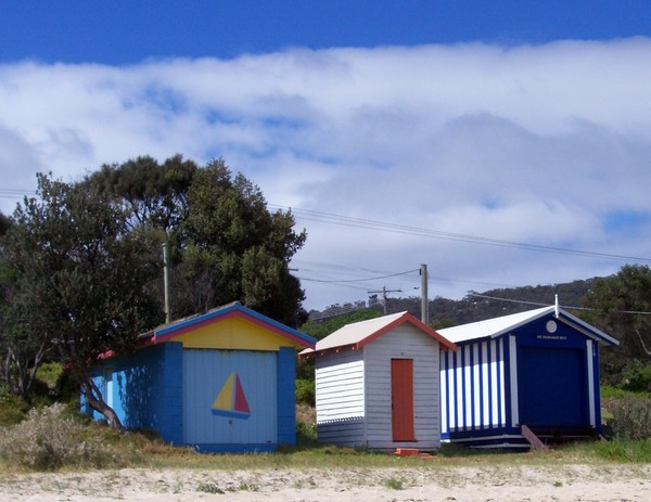 Bathing Boxes, Rye Beach, Victoria Australia