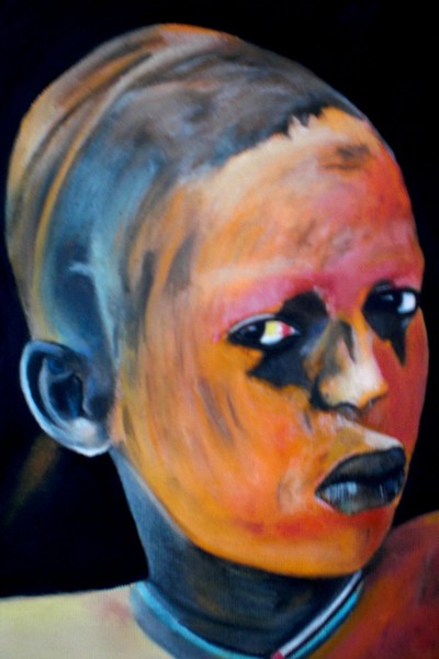 portrait of omo tribe girl