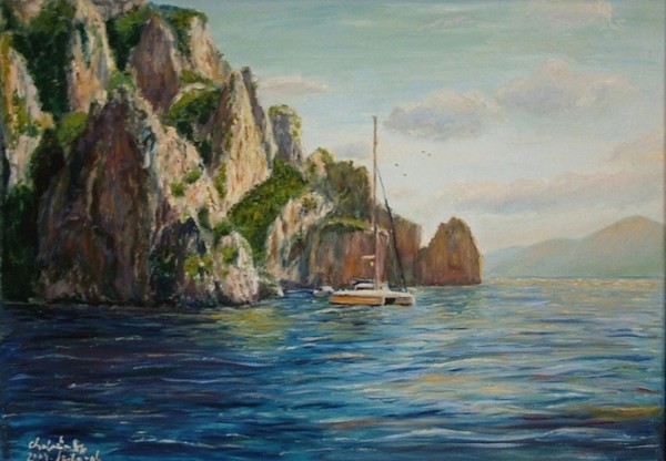 Rockwall on the Isle of Capri