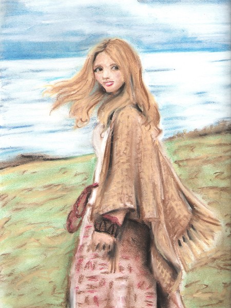 Blonde Girl with a Shawl