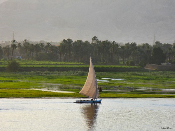 Nile Felucca at Sunset-Luxor