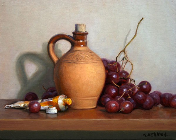 Grapes and oil