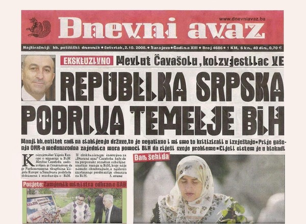 Republic Serbs undermine the foundations of Bosnia