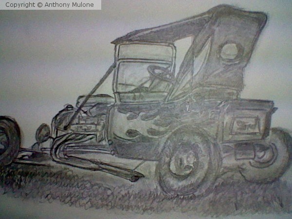 Ford T bucket drawing