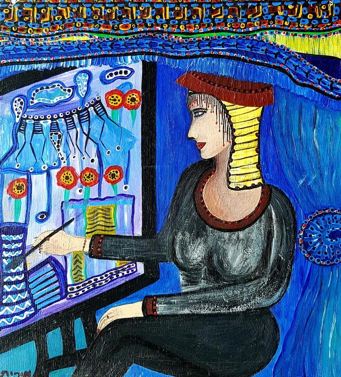 Original paintings Israeli artist Mirit Ben-Nun
