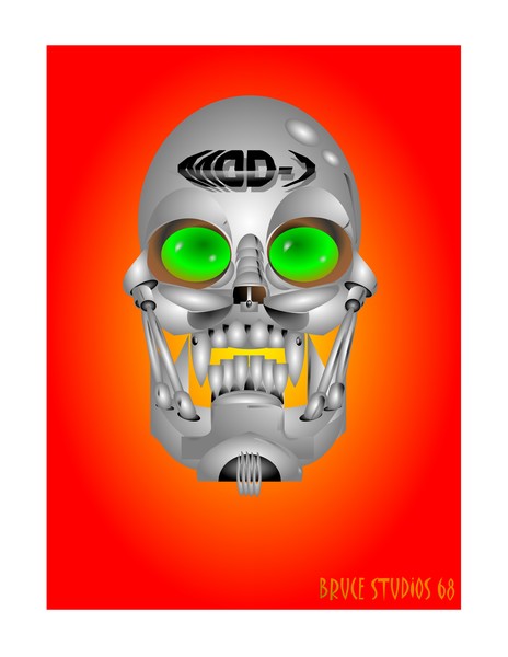 W.I.P. of a 'digital' metal Skull