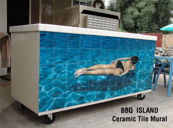 BBQ Island Ceramic Tile Mural