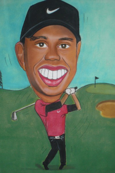 tiger woods charicature