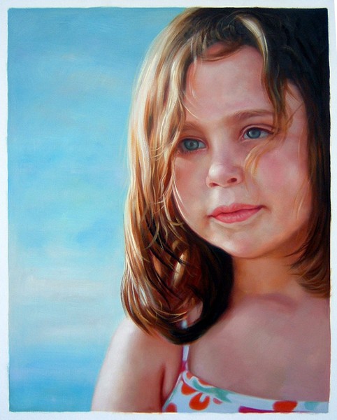 Child Oil Portrait from photo
