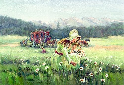 PICKING DAISIES by the STAGECOACH