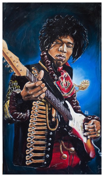 Jeremy Worst Original Jimi Hendrix Painting PopArt