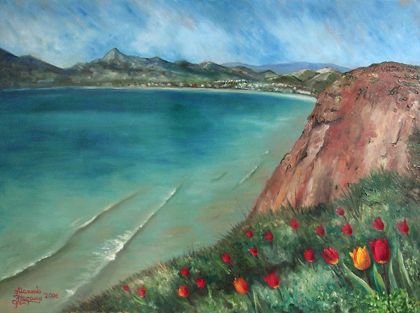 Spring View of the Koktebel Bay in Crimea
