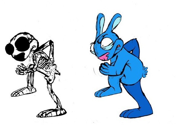 bunny and skeleton