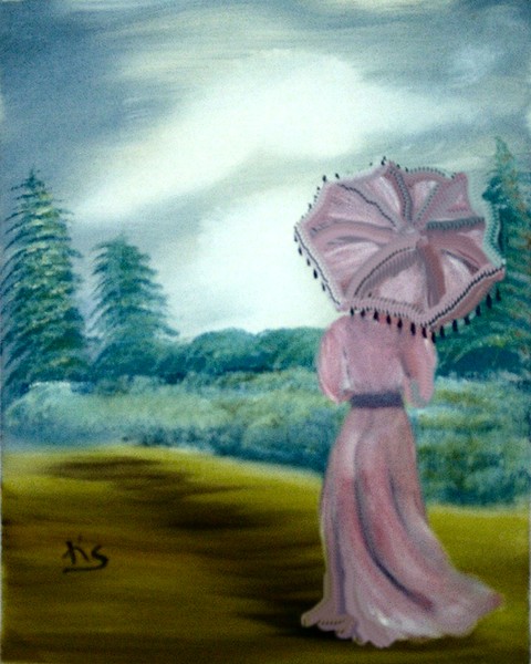 lady with parasol