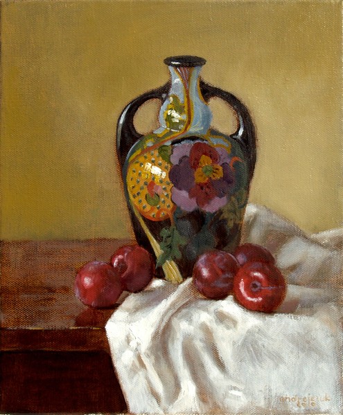 Gouda Vase with Plums