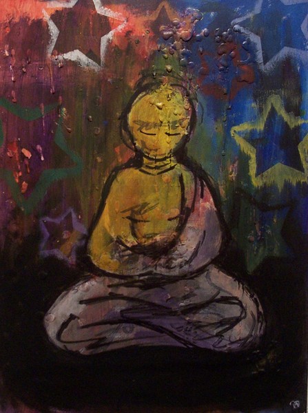 buddha with stars