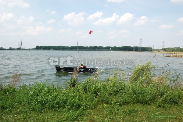 Fishing Boat & Wind Kite Sailors Photo