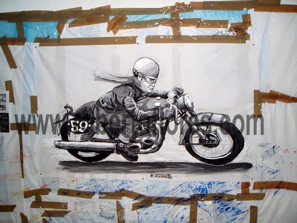 1959 Cafe Racer painting 