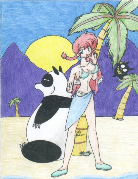 Ranma at the beach!