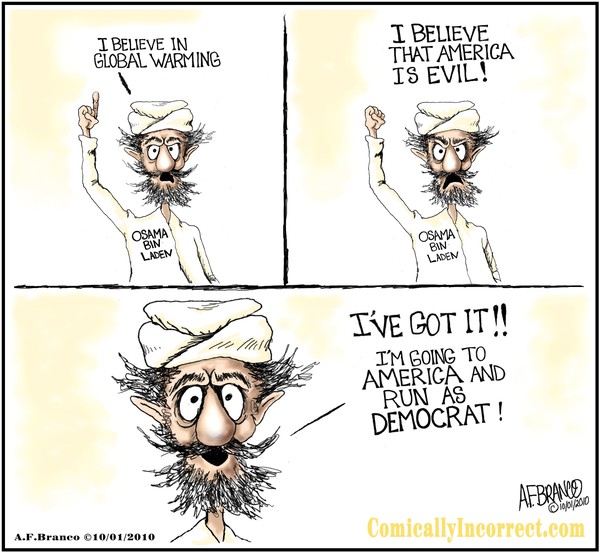 Osama Bin Laden Democrat (Cartoon)