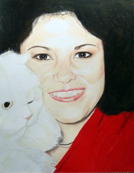 Lady in Red -Colored Pencil 2012