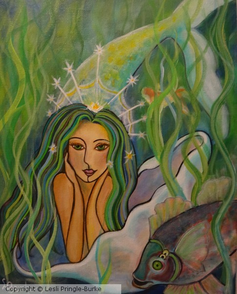 Green Mermaid Queen of the Deep