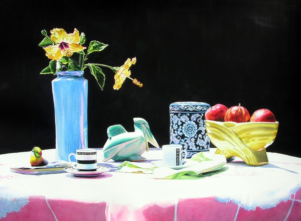 HIBISCUS AND APPLES by JOHN