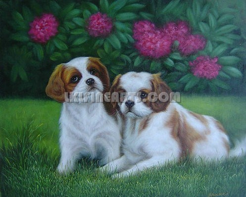 Dogs portrait painting from photograph