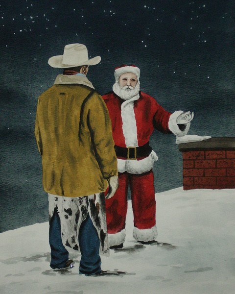 On the roof with Santa