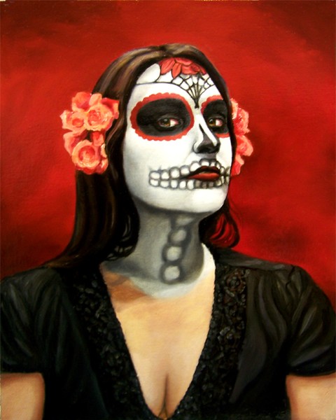 Muerta Lisa-Holly in Day of the Dead makeup