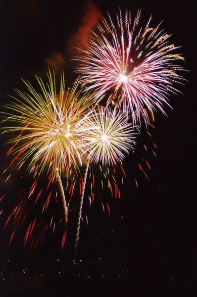 Fireworks over Redding