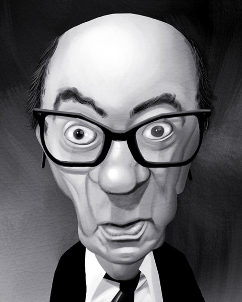 Juan Carlos Onetti Caricature