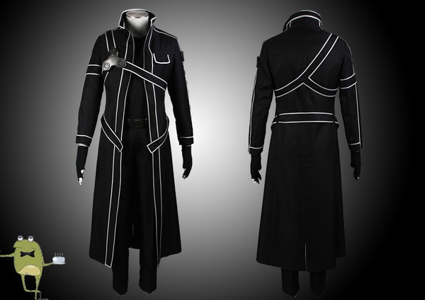 Sword Art Online Kirito Cosplay Costume + Wig