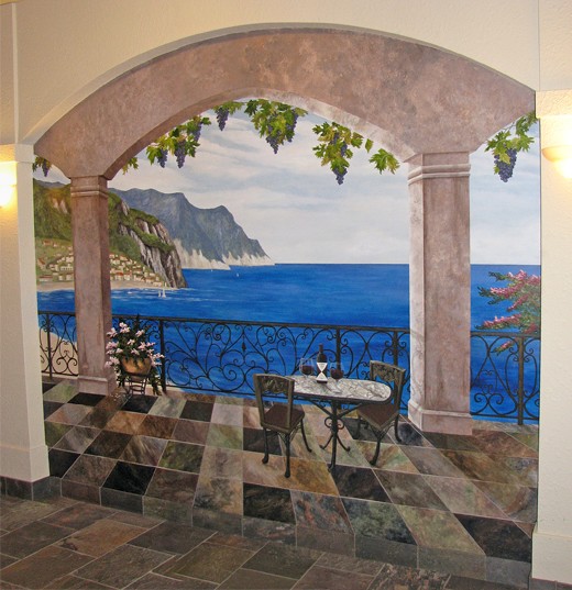 Italian View Mural