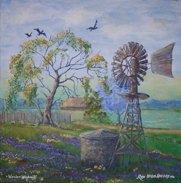 SOLD! Wooden Windmill