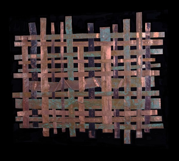Copper Weave Metal Art Panel 