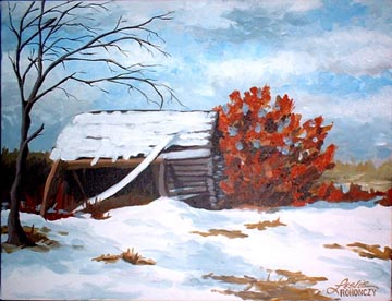 Old Barn in Winter