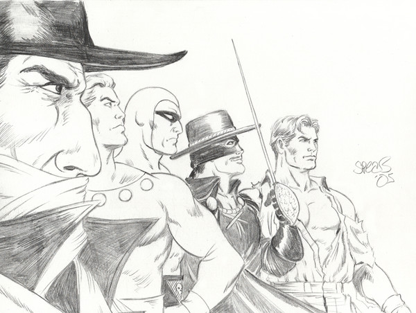 The Phatom, Zorro, The Shadow, Flash & Doc Savage