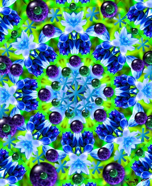 Blue flower Dreams Kalidiscope