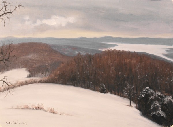 View From Olana In Winter