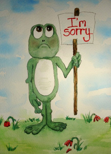 Frog Series:  I'm Sorry