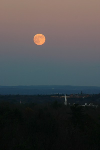 Moonrise over West Hartford, CT