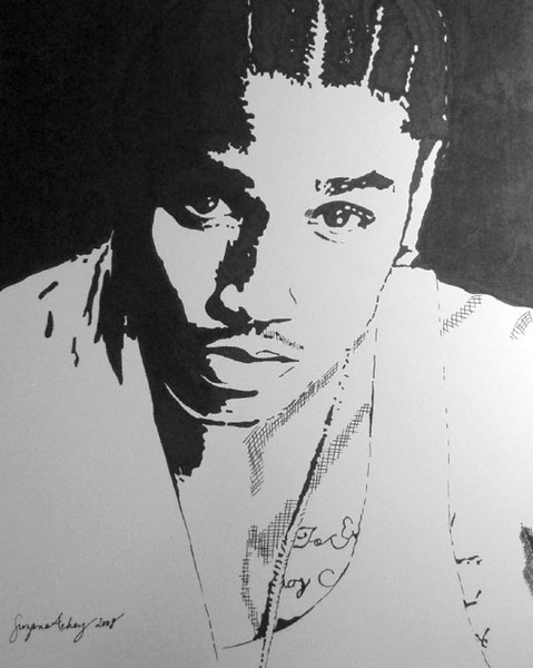 Ink Portrait of Trey Songz