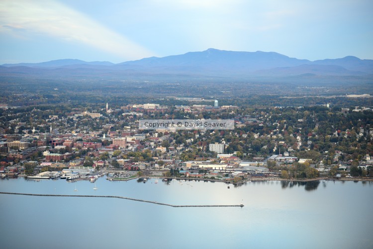 Aerial of Burlington, Vermont