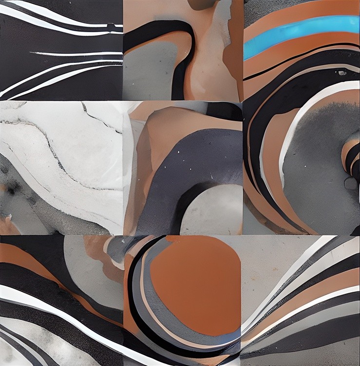 Earth tones abstract collage