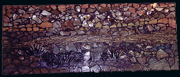 Expressionist Glass Mirror Mosaic Golden River