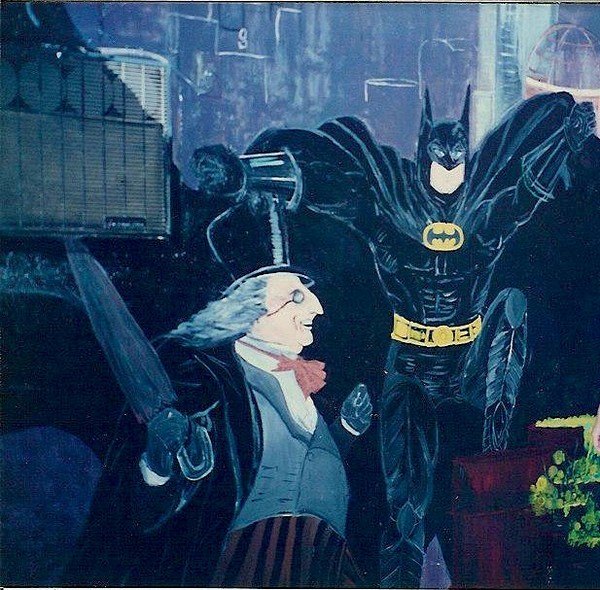 Batman and Penguin Mural