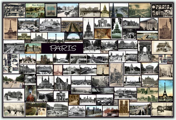 PARIS Old Photos & Post Cards (Collage)